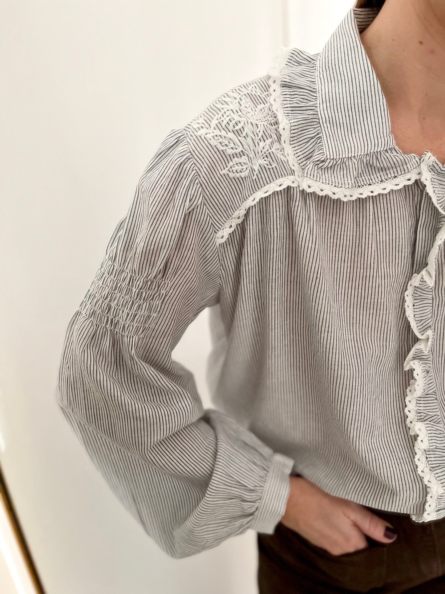 Chemise ARTHUR rayée brodée