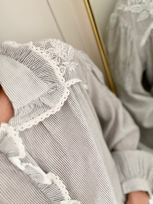 Chemise ARTHUR rayée brodée