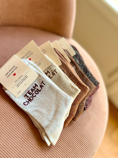 Chaussettes pailletées TEAM CHOCOLAT