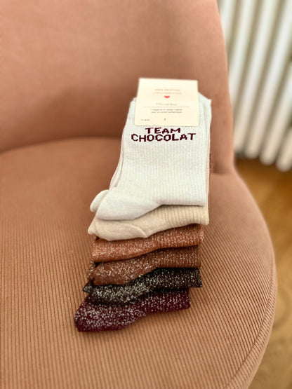 Chaussettes pailletées TEAM CHOCOLAT