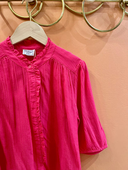 Chemise CANDICE carreaux rose