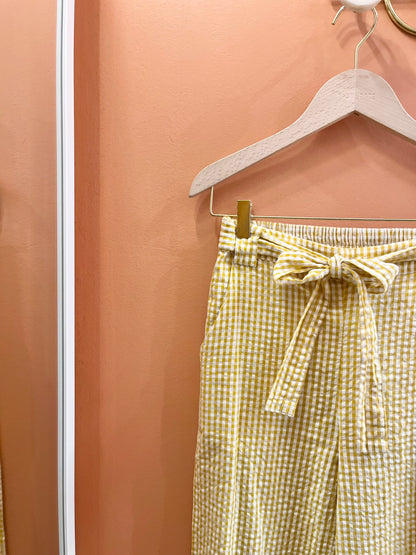 Pantalon VICTOIRE vichy jaune