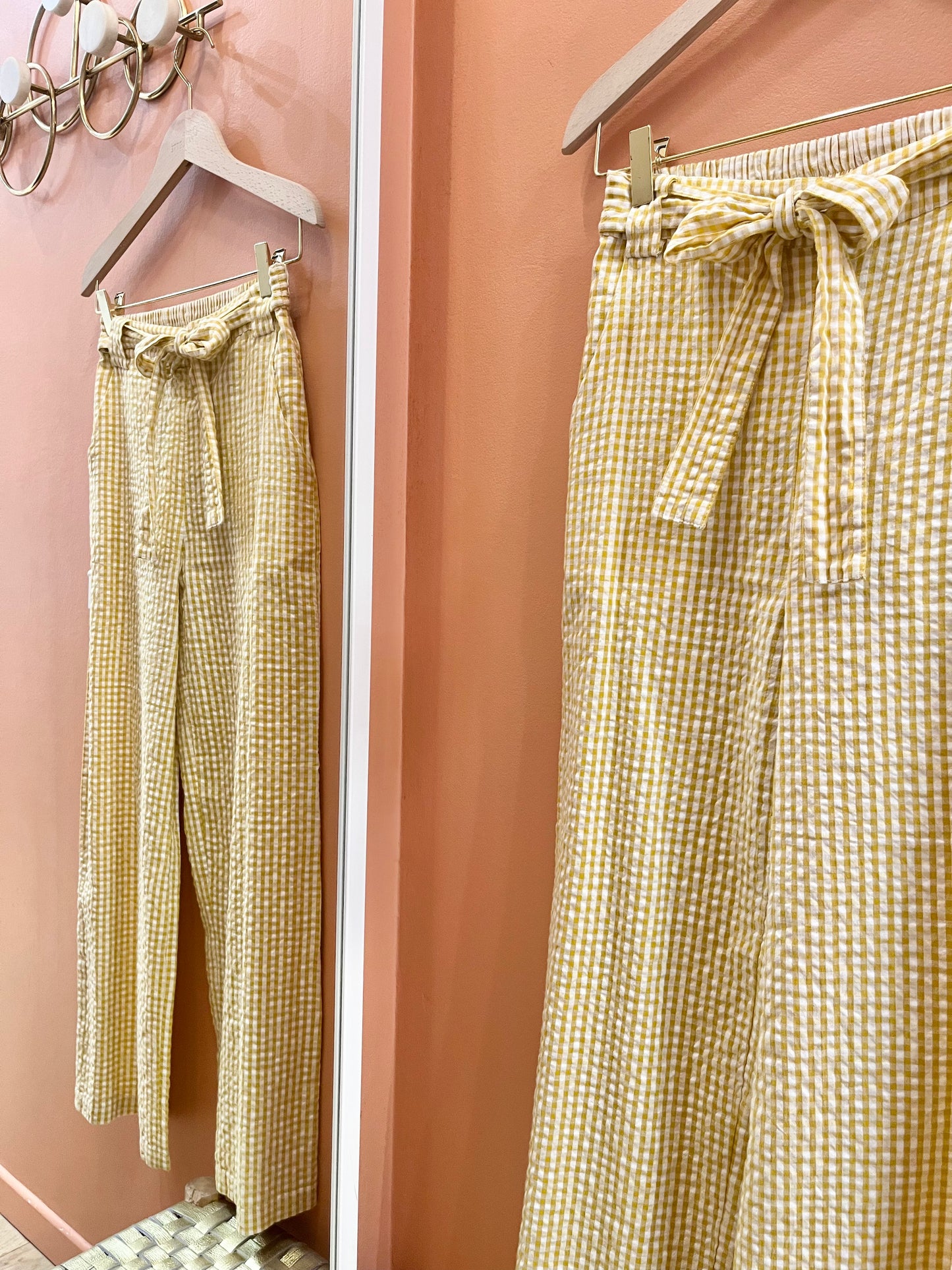 Pantalon VICTOIRE vichy jaune