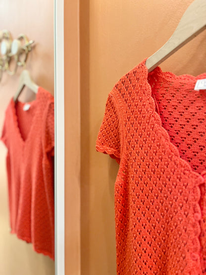 Haut LISA crochet coquelicot