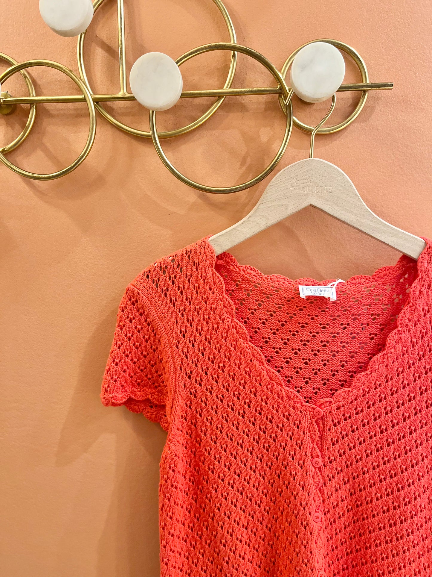 Haut LISA crochet coquelicot