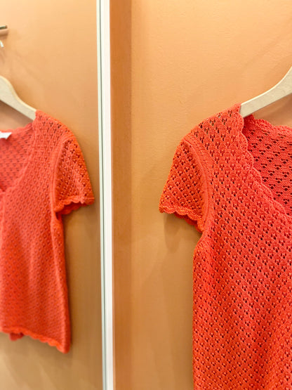 Haut LISA crochet coquelicot