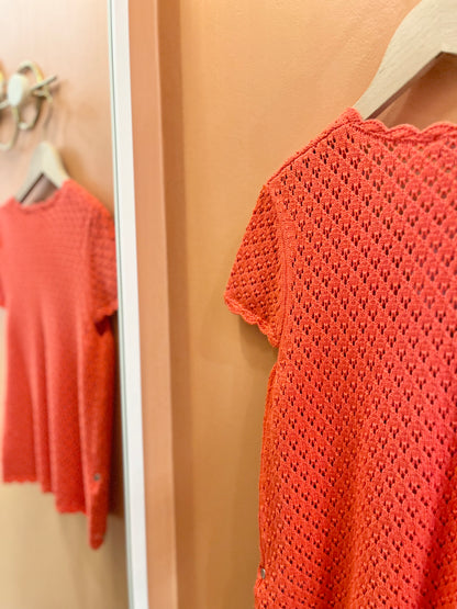 Haut LISA crochet coquelicot