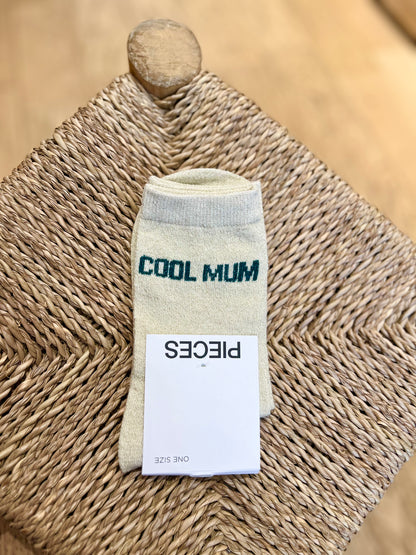 Chaussettes pailletées NOLIA cool mum sables