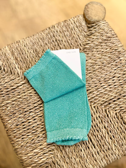Chaussettes pailletées SEBBY menthe