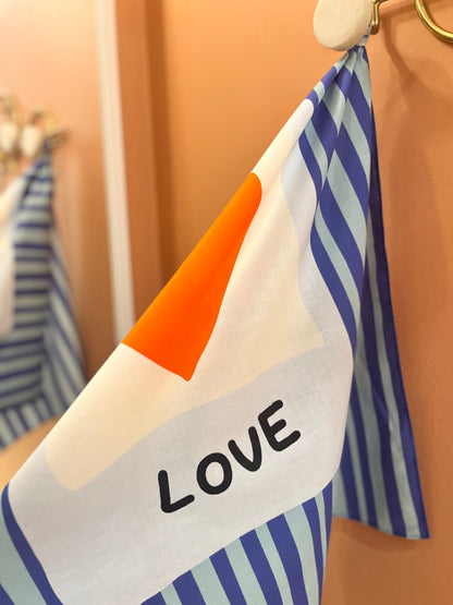 Foulard JOLANDA rayé bleu