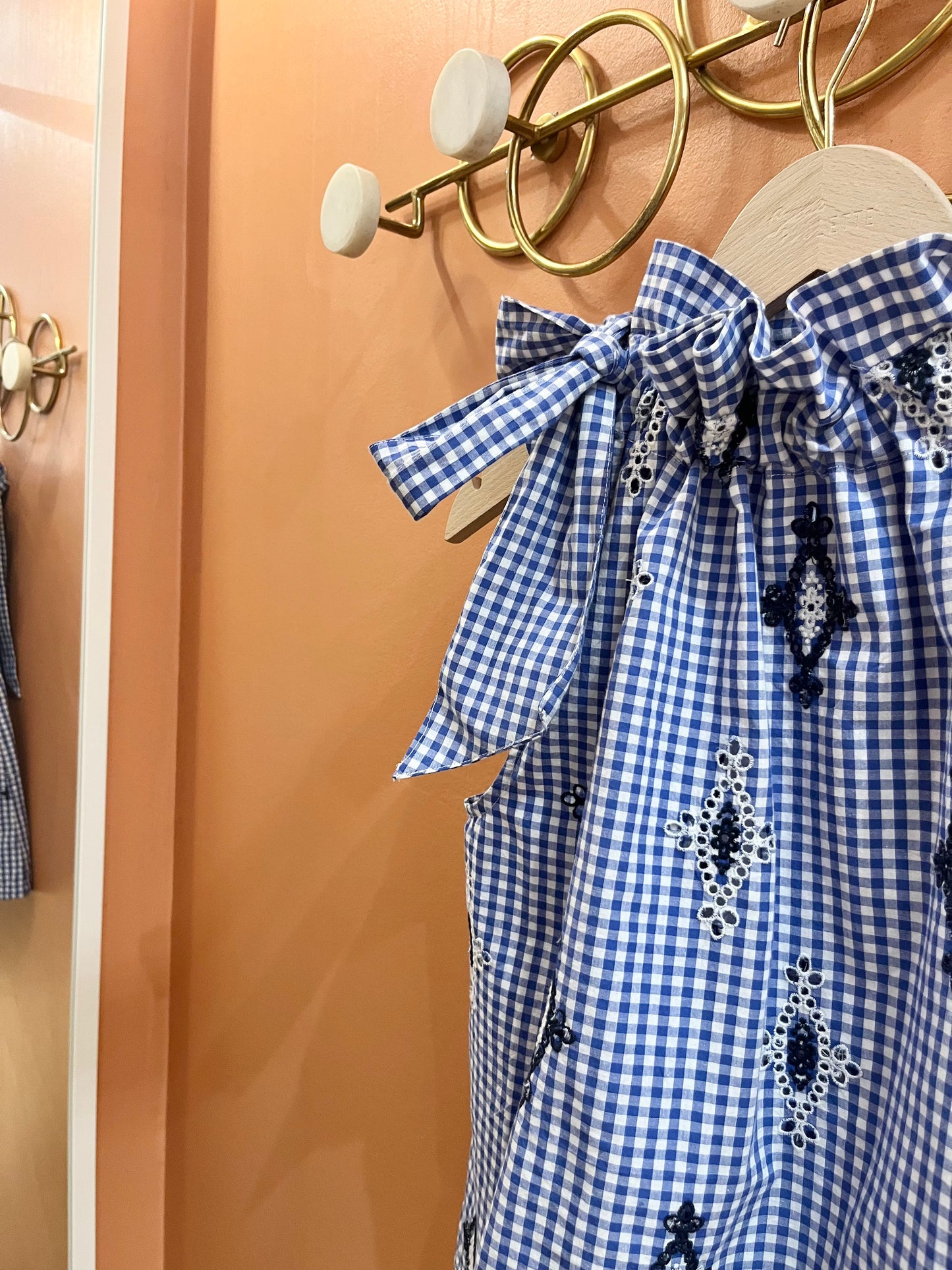 Haut TOMA vichy bleu
