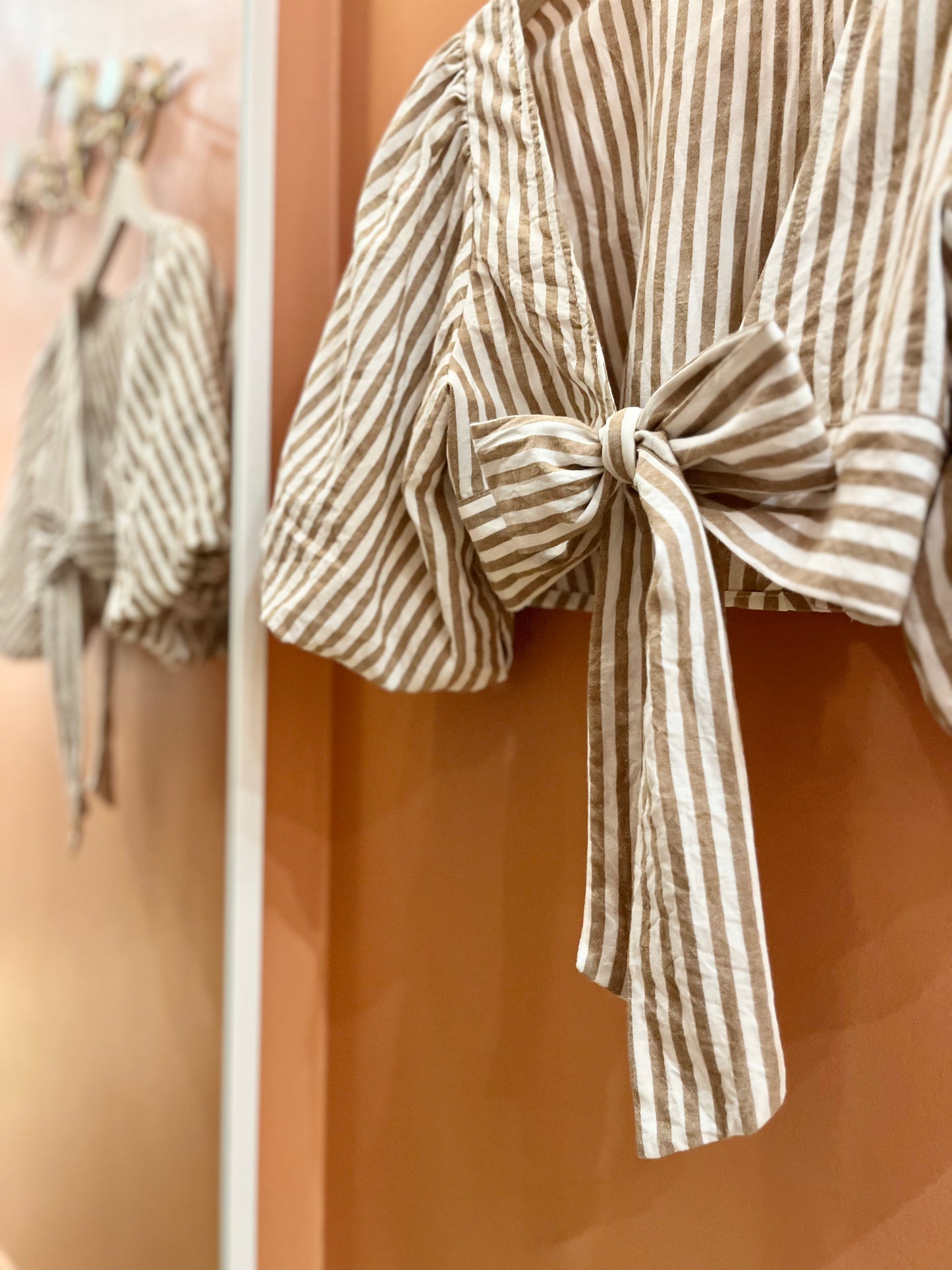 Haut SUZANNE rayé beige