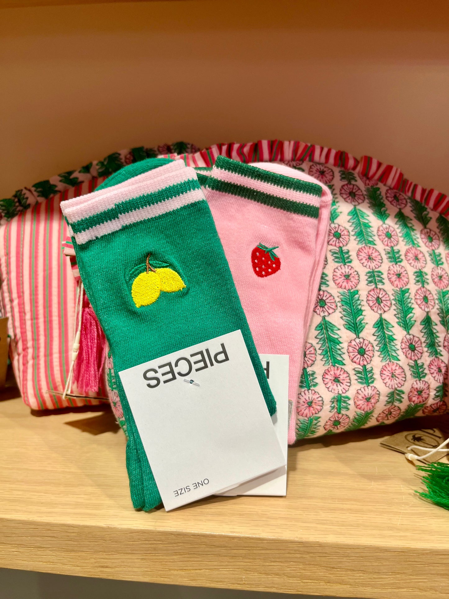 Chaussettes GALE vertes citrons