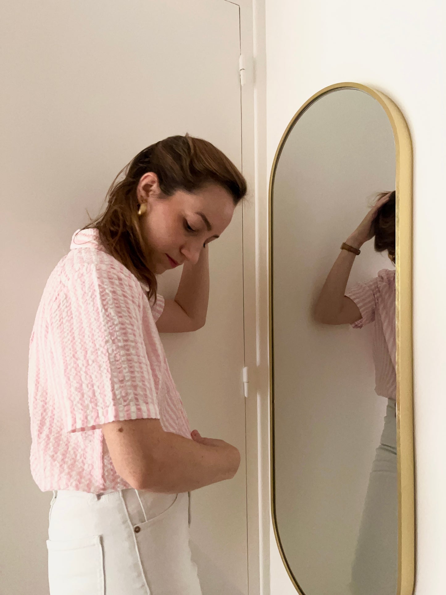 Chemise STINNA rayée rose