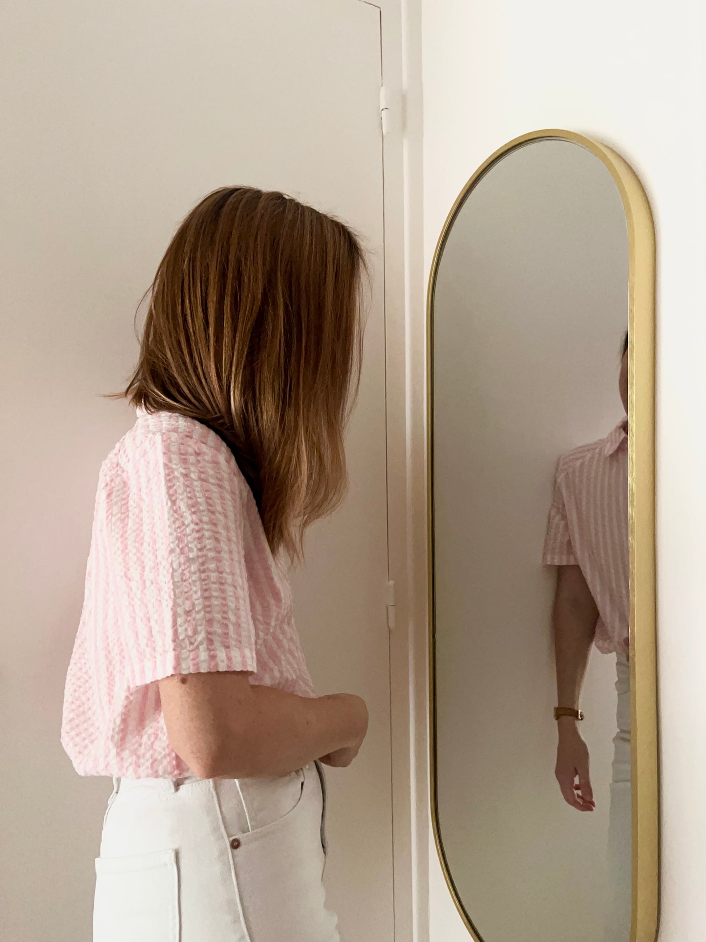 Chemise STINNA rayée rose