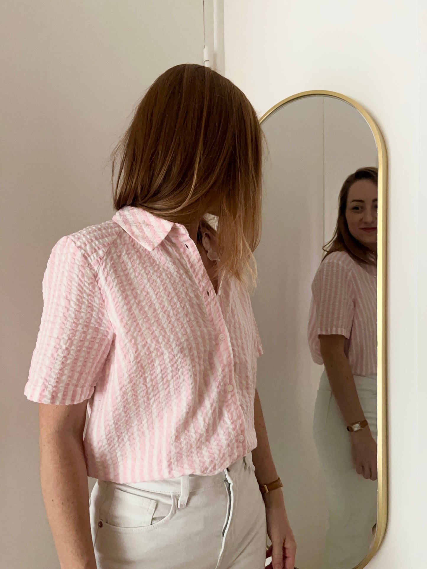 Chemise STINNA rayée rose