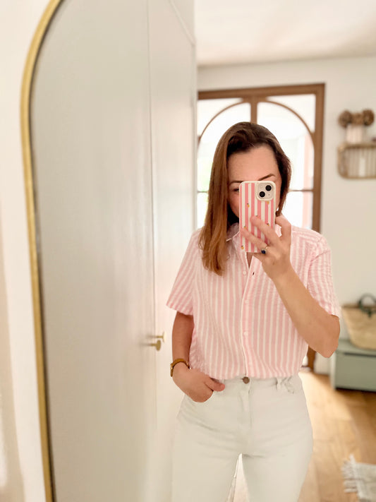 Chemise STINNA rayée rose