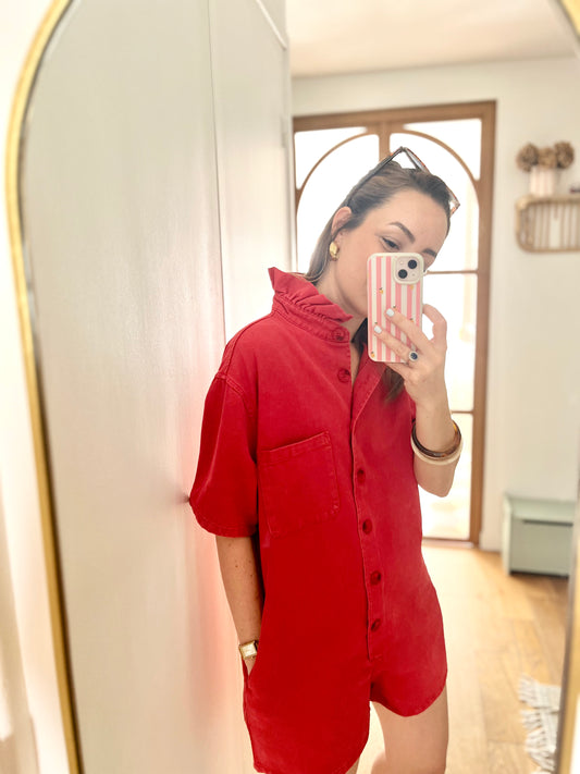 Combishort SUZANNE rouge