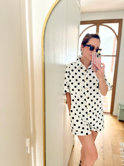 Combishort MADELEINE pois blanche