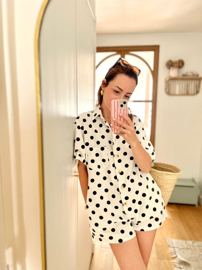 Combishort MADELEINE pois blanche