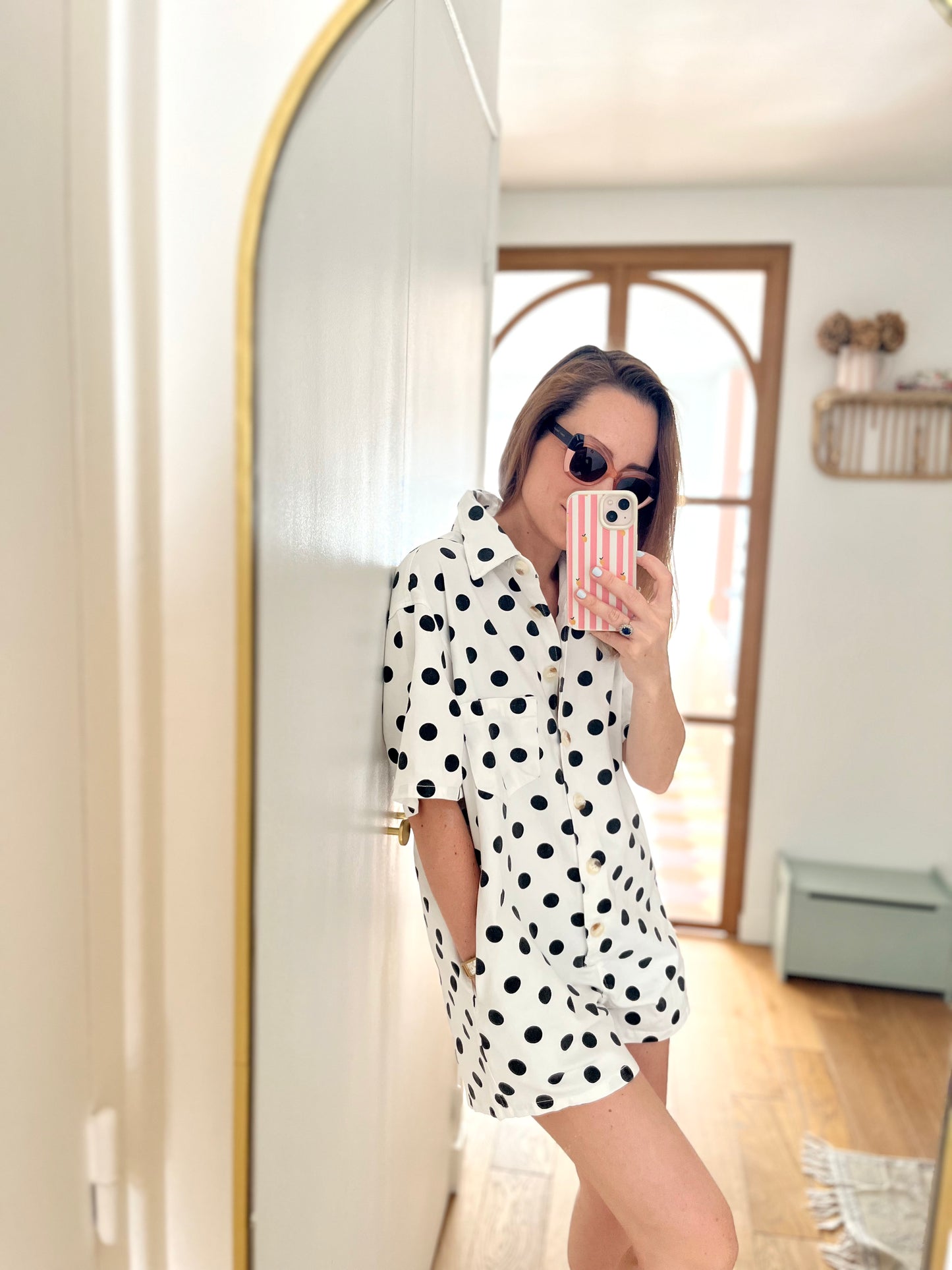 Combishort MADELEINE pois blanche