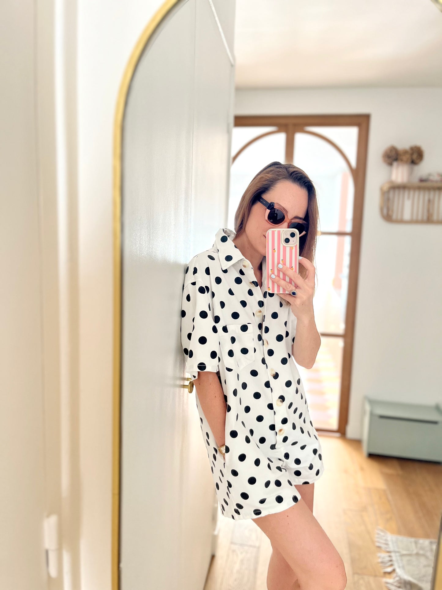 Combishort MADELEINE pois blanche
