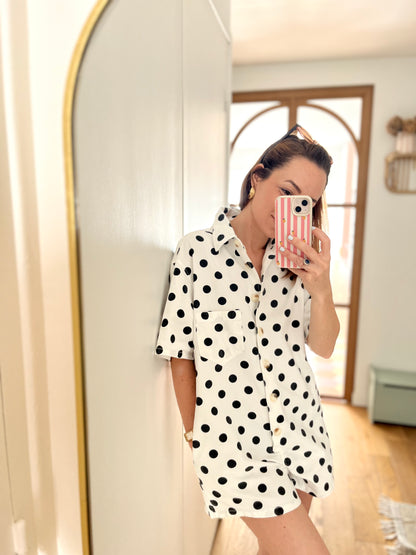 Combishort MADELEINE pois blanche