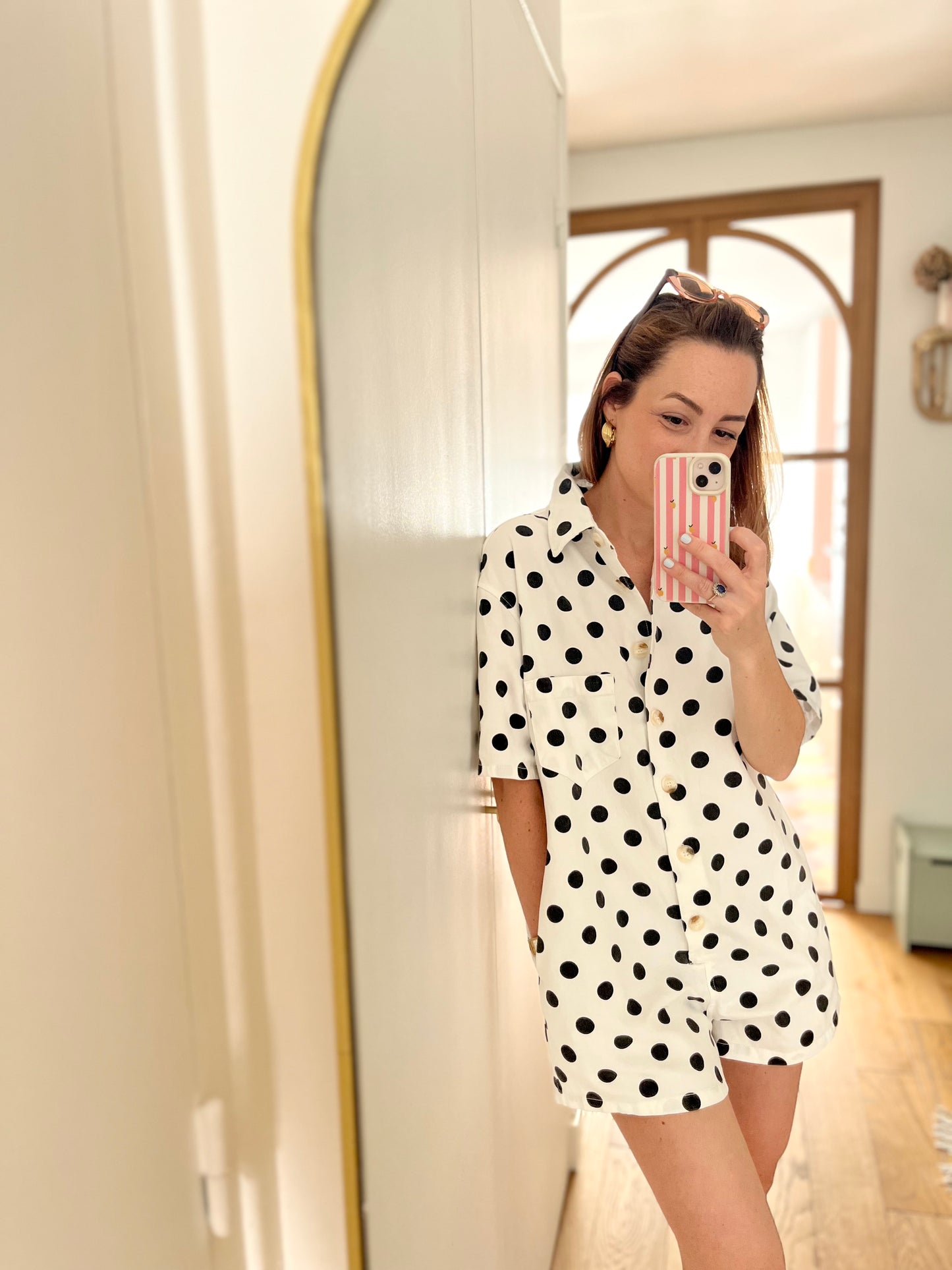 Combishort MADELEINE pois blanche