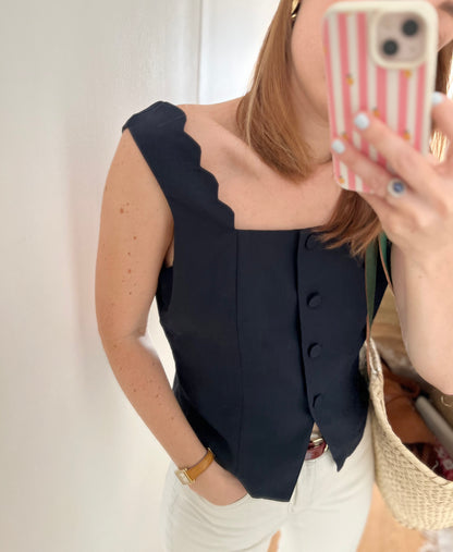 Top ÉLISA feston marine