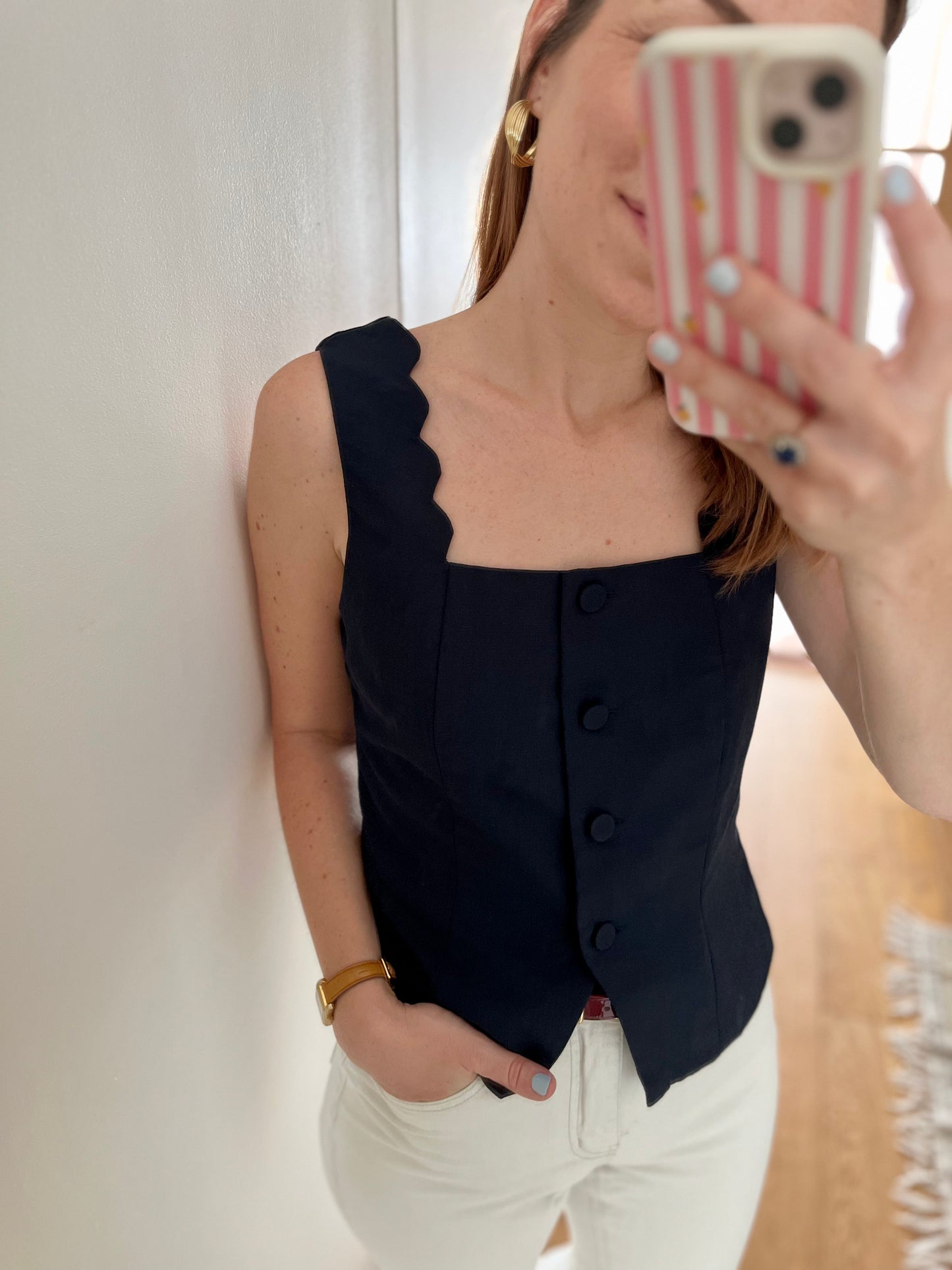 Top ÉLISA feston marine