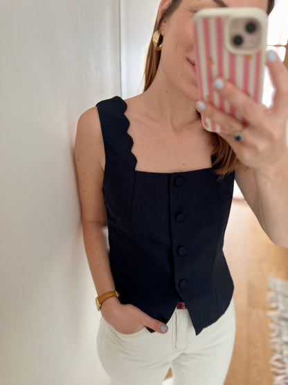 Top ÉLISA feston marine