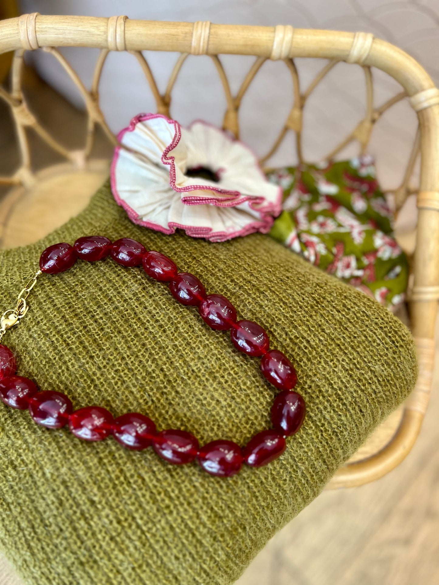 Collier SOLINE rouge