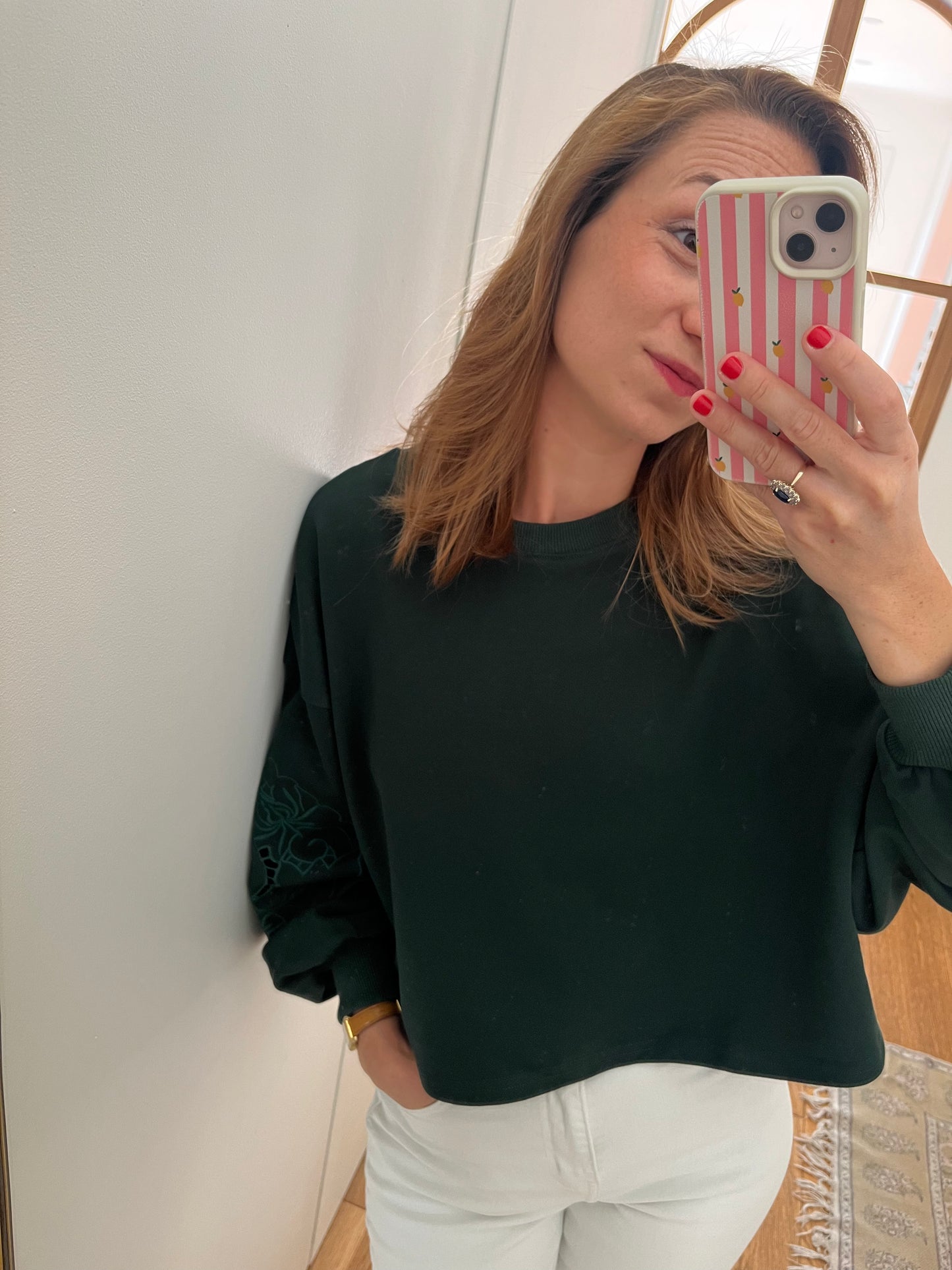 Sweat IDOLE vert bouteille