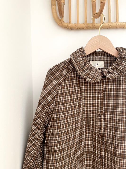 Chemise SOLSTICE carreaux marron