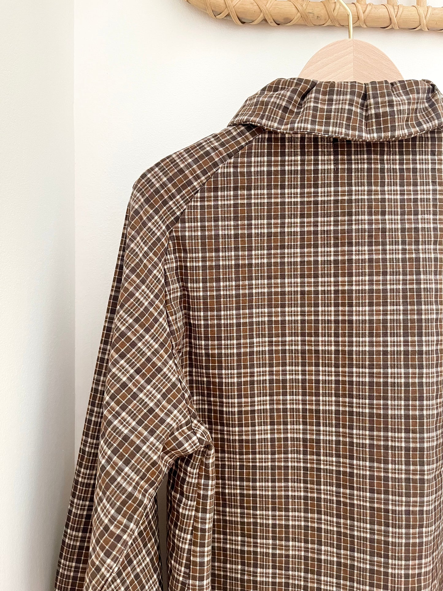 Chemise SOLSTICE carreaux marron
