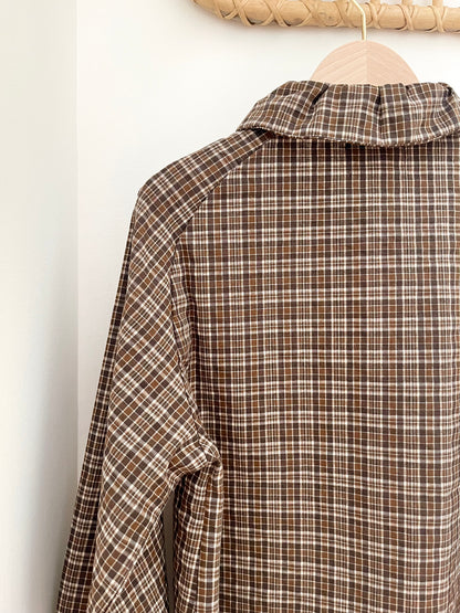 Chemise SOLSTICE carreaux marron
