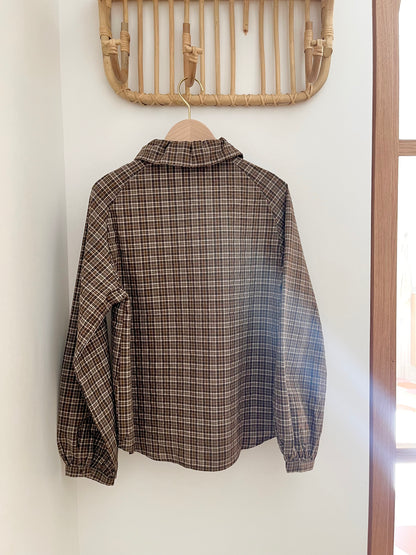 Chemise SOLSTICE carreaux marron