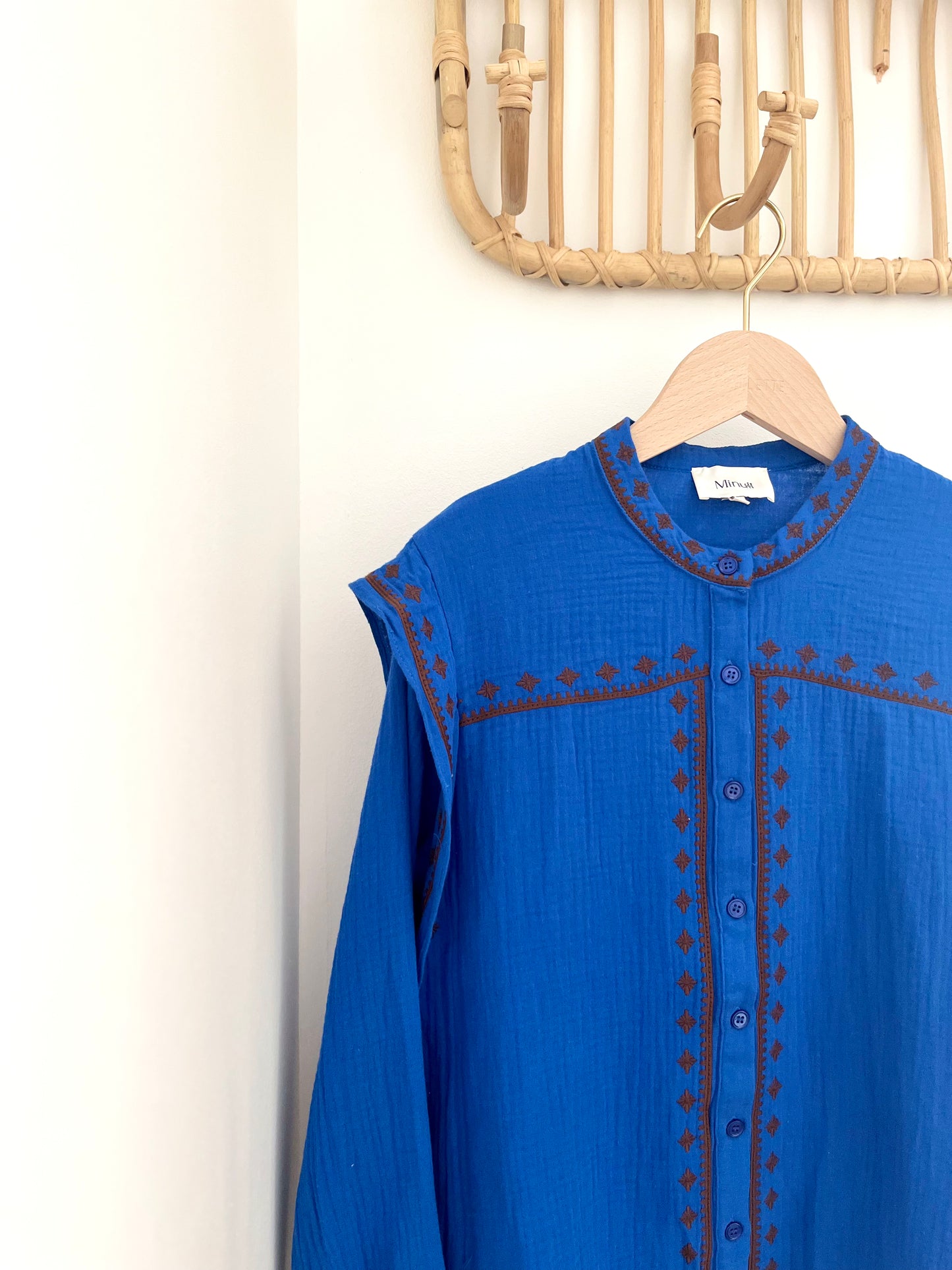 Chemisier IMAN bleu roi