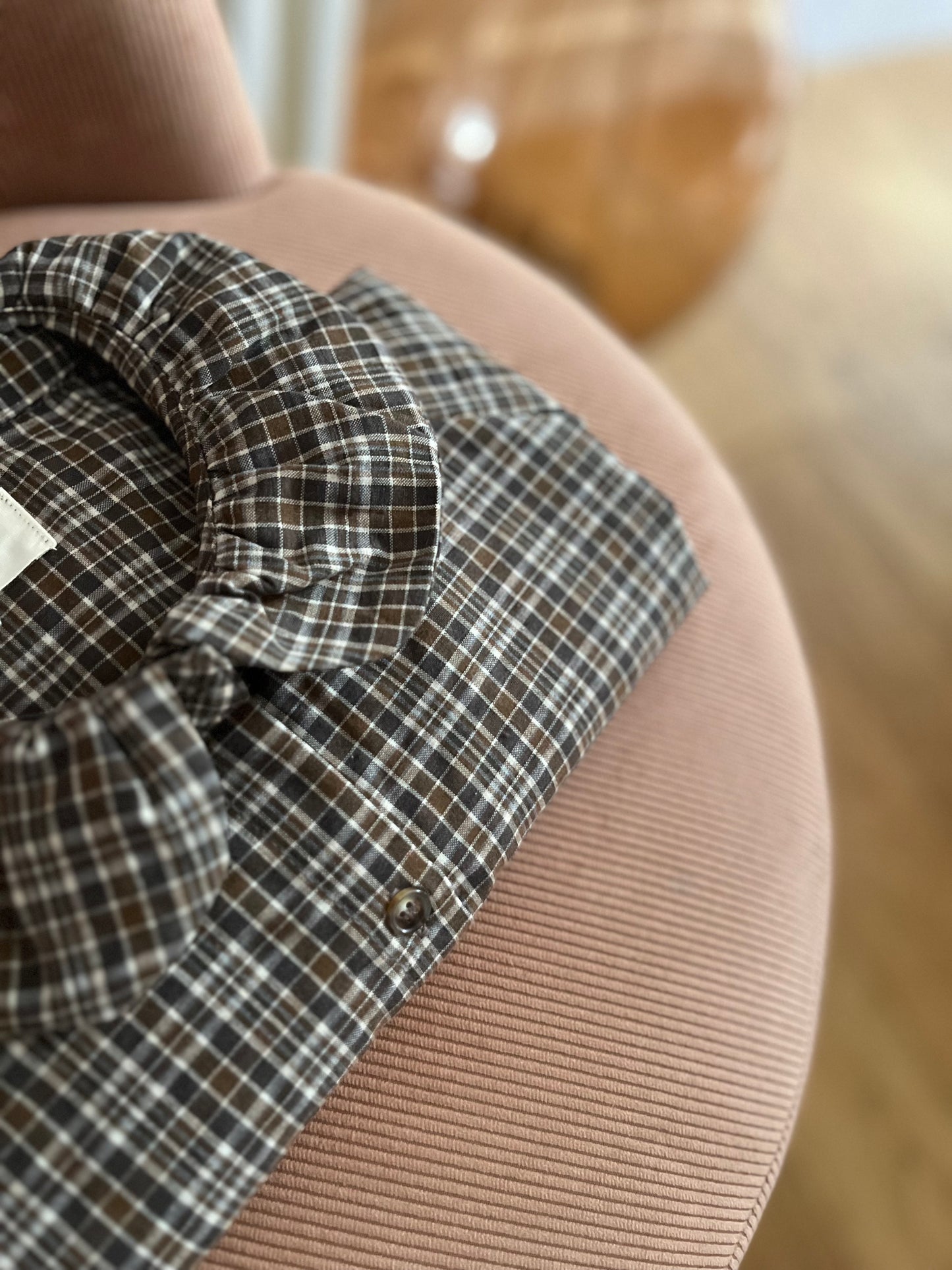 Chemise SOLSTICE carreaux marron