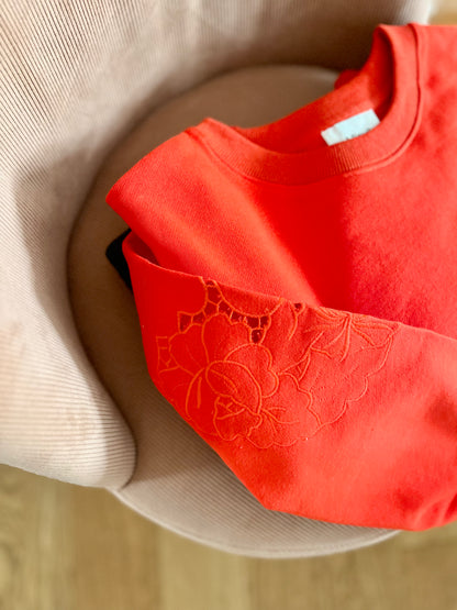 Sweat IDOLE rouge orangé