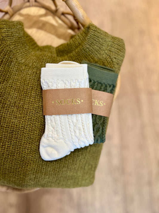 Chaussettes TWIST blanches