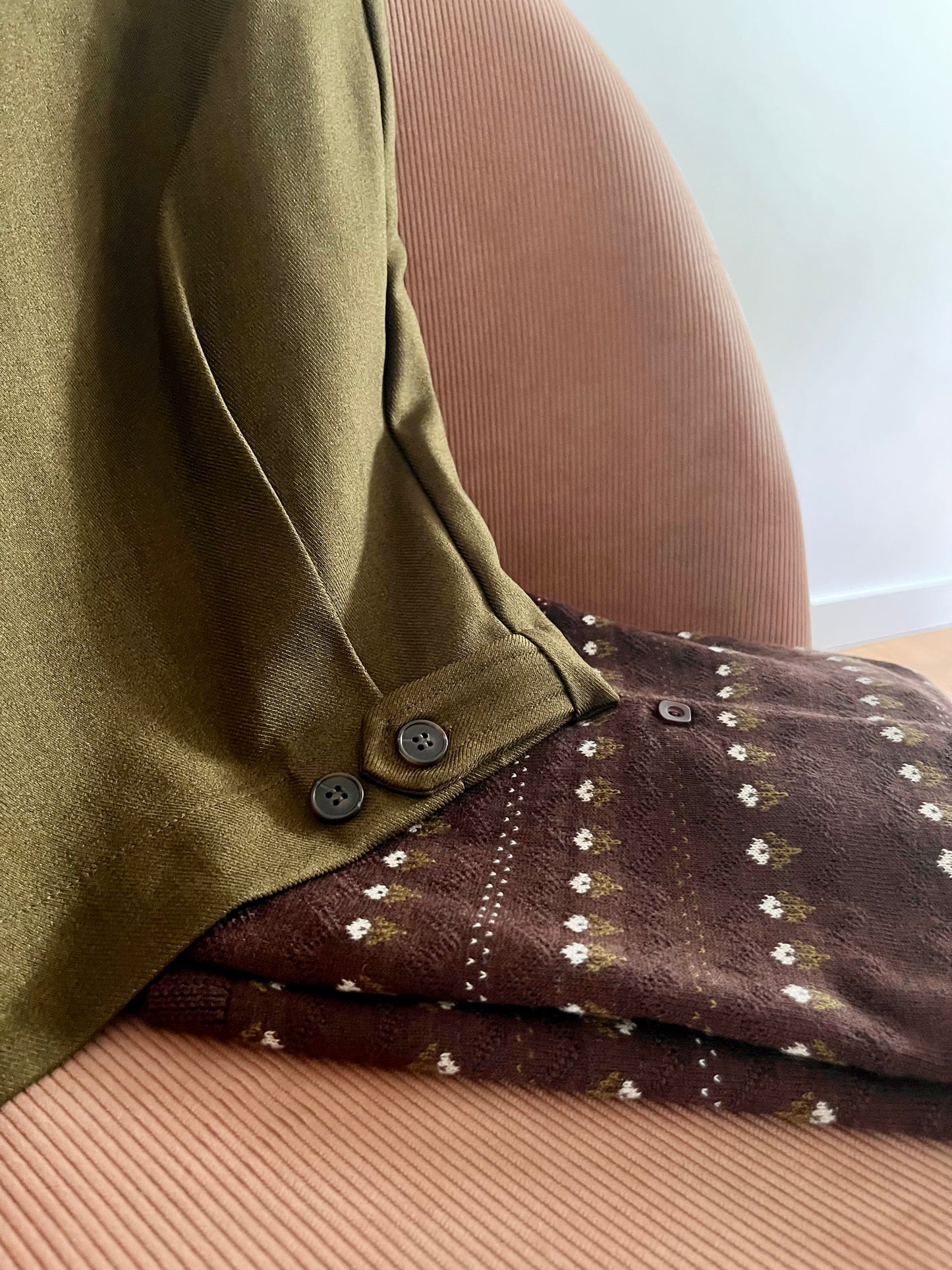 Cardigan ÉMILE fleurs chocolat