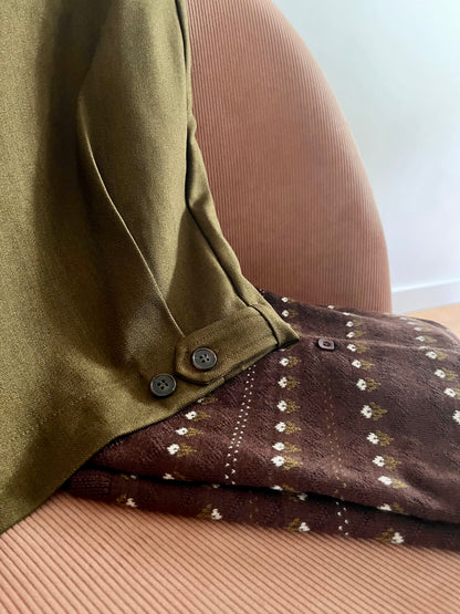 Cardigan ÉMILE fleurs chocolat