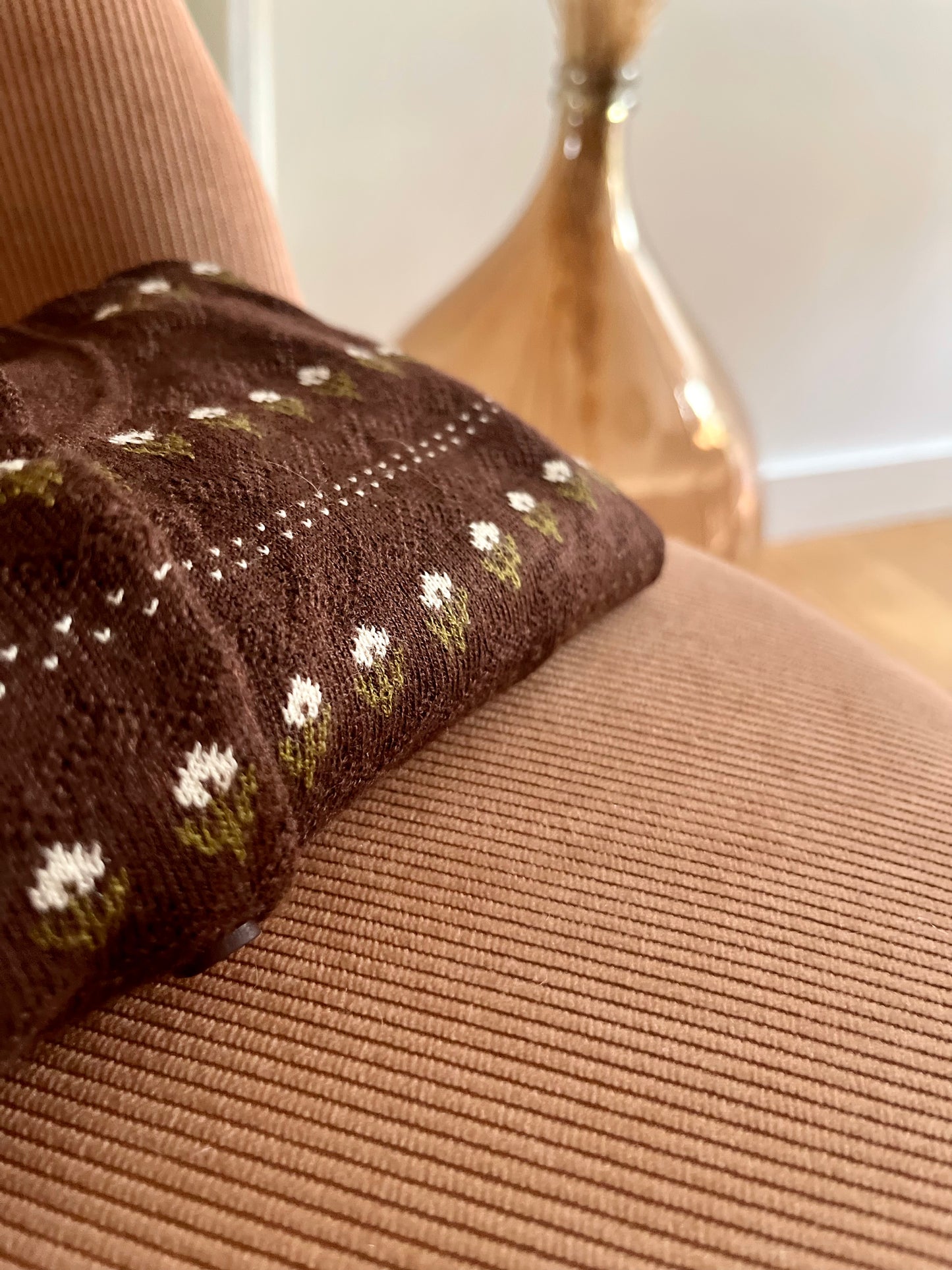 Cardigan ÉMILE fleurs chocolat