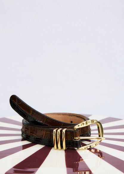 Ceinture HERA marron/noir