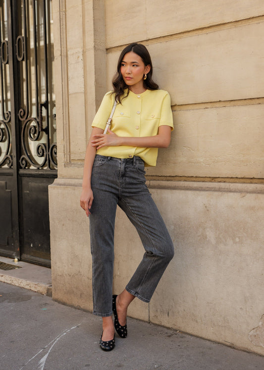 Jeans SOLANGE gris clair