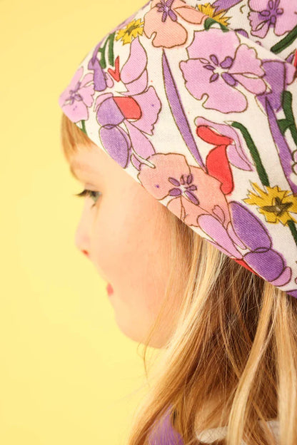 Foulard FLORAL lilas