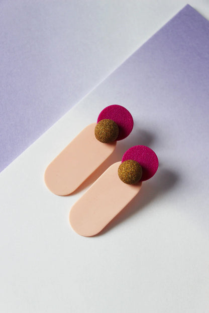 Boucles d'oreilles MAIKO fuchsia