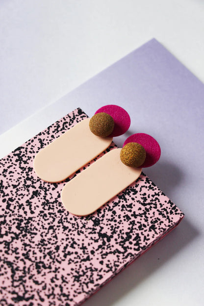Boucles d'oreilles MAIKO fuchsia
