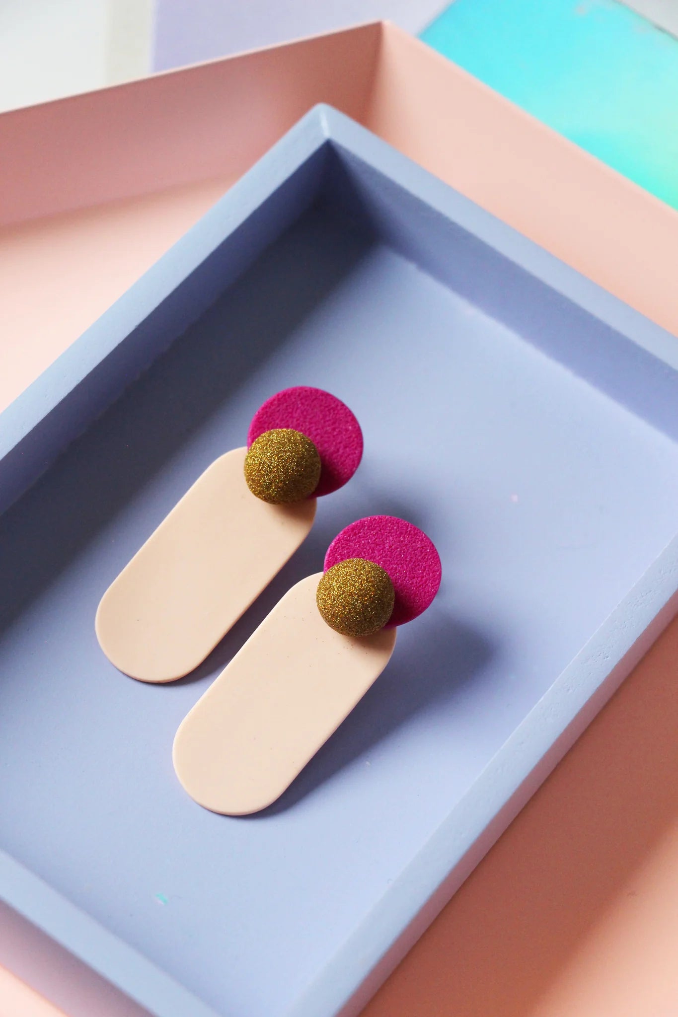 Boucles d'oreilles MAIKO fuchsia